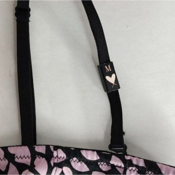 Victoria's Secret Bustier Corset M Very Sexy Lips Lavender Black Bralette - Picture 5 of 10